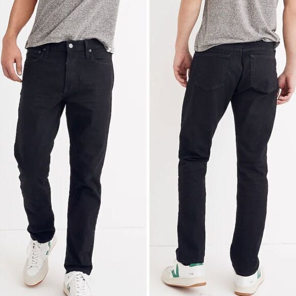 NEW Madewell men's Straight Jeans in Classic‎ Black Wash 40*34